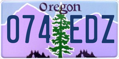 OR license plate 074EDZ