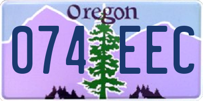 OR license plate 074EEC