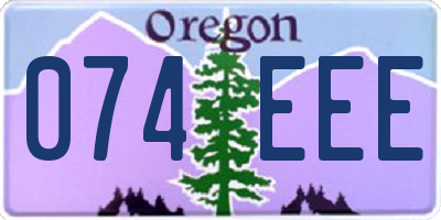OR license plate 074EEE