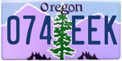 OR license plate 074EEK