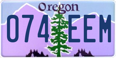OR license plate 074EEM