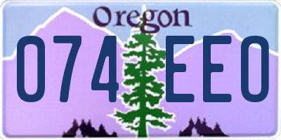 OR license plate 074EEO