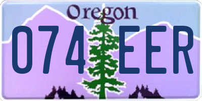 OR license plate 074EER