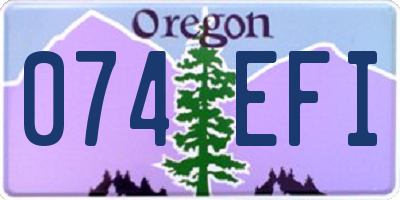 OR license plate 074EFI