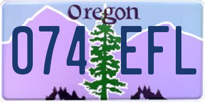OR license plate 074EFL