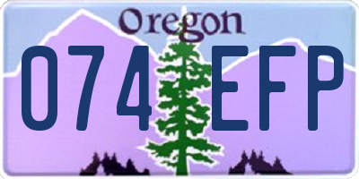 OR license plate 074EFP