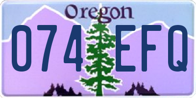 OR license plate 074EFQ