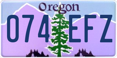 OR license plate 074EFZ