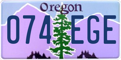 OR license plate 074EGE