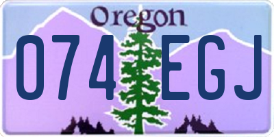 OR license plate 074EGJ