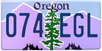 OR license plate 074EGL