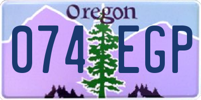 OR license plate 074EGP