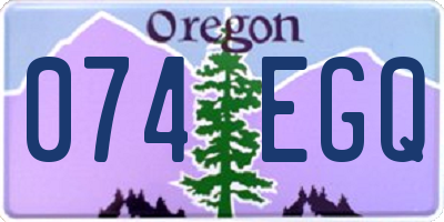 OR license plate 074EGQ