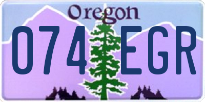 OR license plate 074EGR