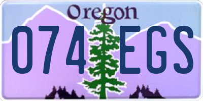 OR license plate 074EGS