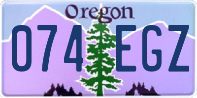 OR license plate 074EGZ