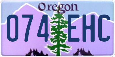 OR license plate 074EHC