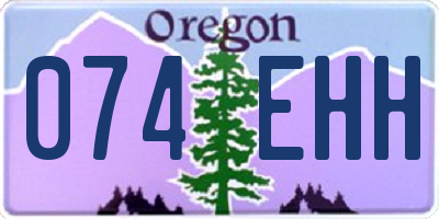OR license plate 074EHH