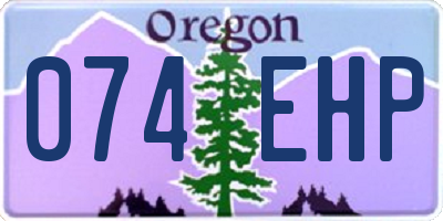 OR license plate 074EHP