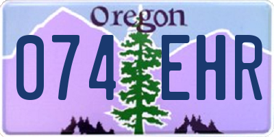 OR license plate 074EHR