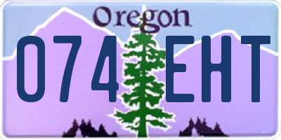 OR license plate 074EHT