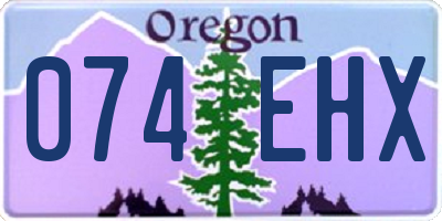 OR license plate 074EHX