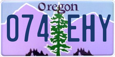 OR license plate 074EHY