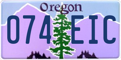 OR license plate 074EIC