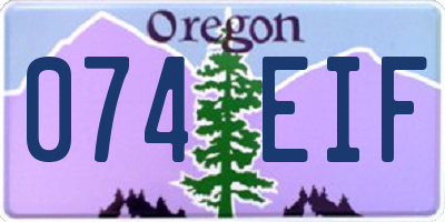 OR license plate 074EIF