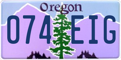 OR license plate 074EIG