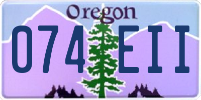 OR license plate 074EII