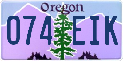 OR license plate 074EIK
