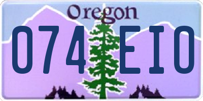 OR license plate 074EIO
