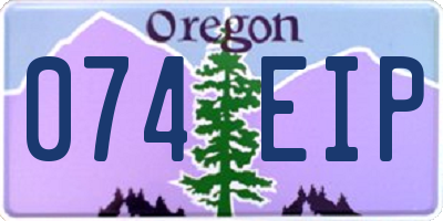OR license plate 074EIP