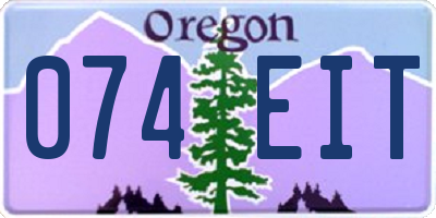 OR license plate 074EIT