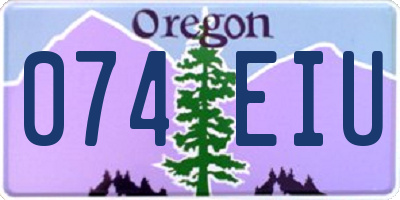 OR license plate 074EIU