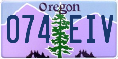 OR license plate 074EIV