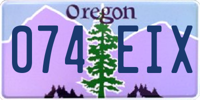 OR license plate 074EIX