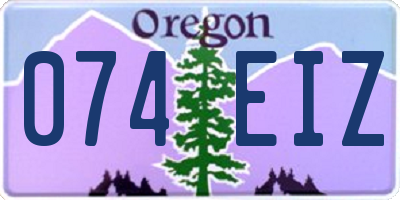 OR license plate 074EIZ