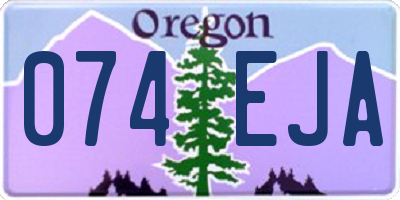OR license plate 074EJA