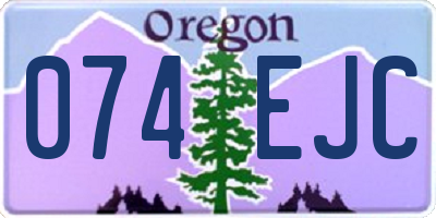 OR license plate 074EJC