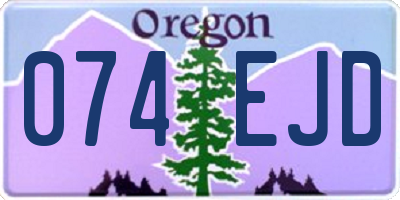 OR license plate 074EJD
