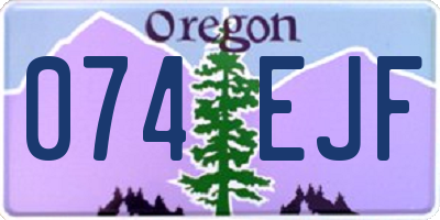 OR license plate 074EJF