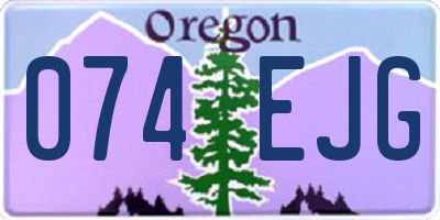 OR license plate 074EJG