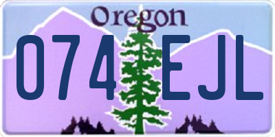 OR license plate 074EJL