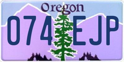 OR license plate 074EJP