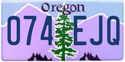 OR license plate 074EJQ