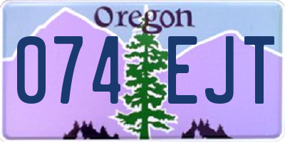 OR license plate 074EJT