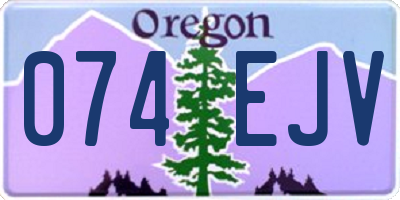 OR license plate 074EJV