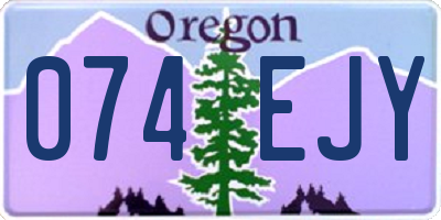 OR license plate 074EJY